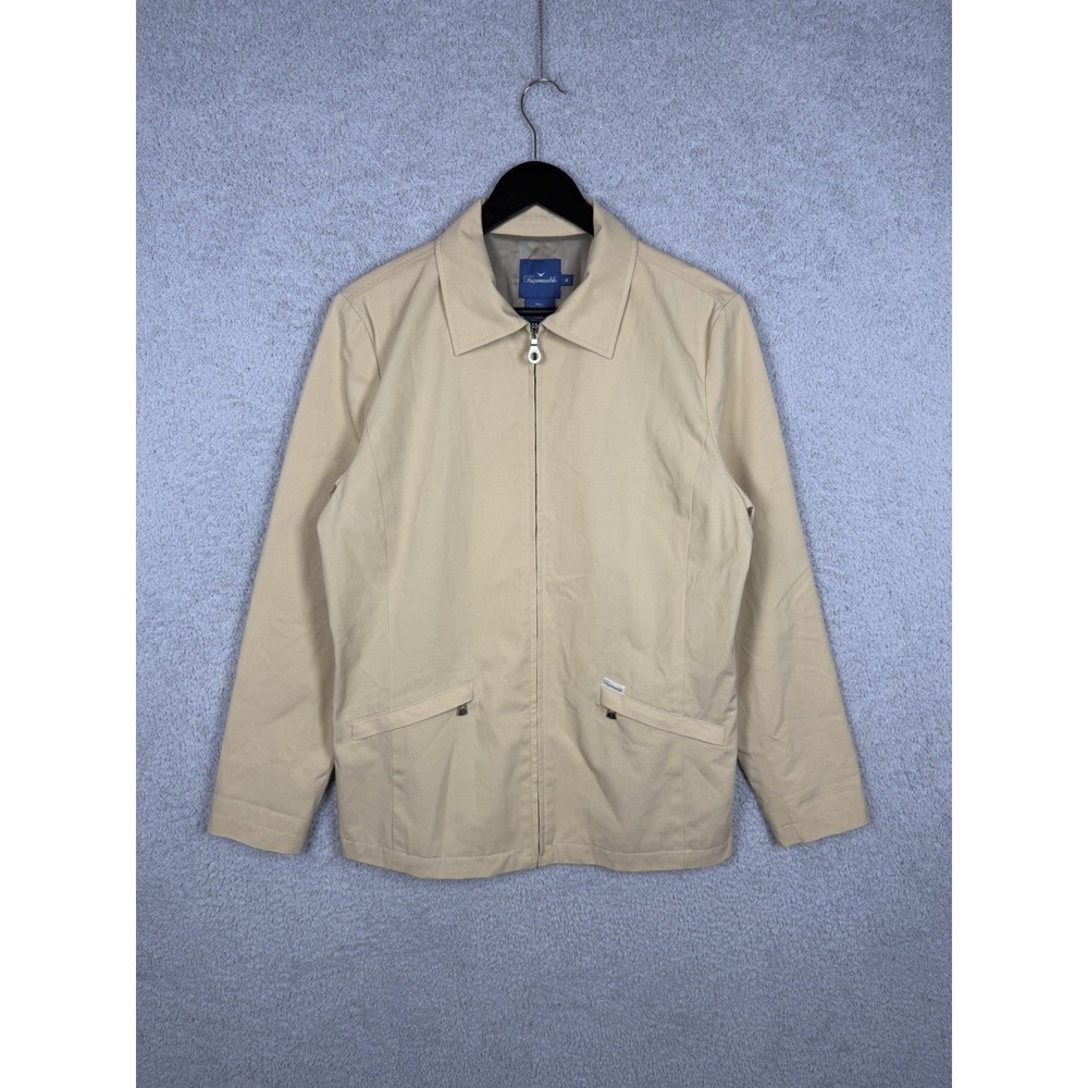 Faconnable Loro Piana Storm System Jacket Women's M Beige Rain Wind Coat